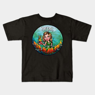 Metal Mer-Maiden Kids T-Shirt